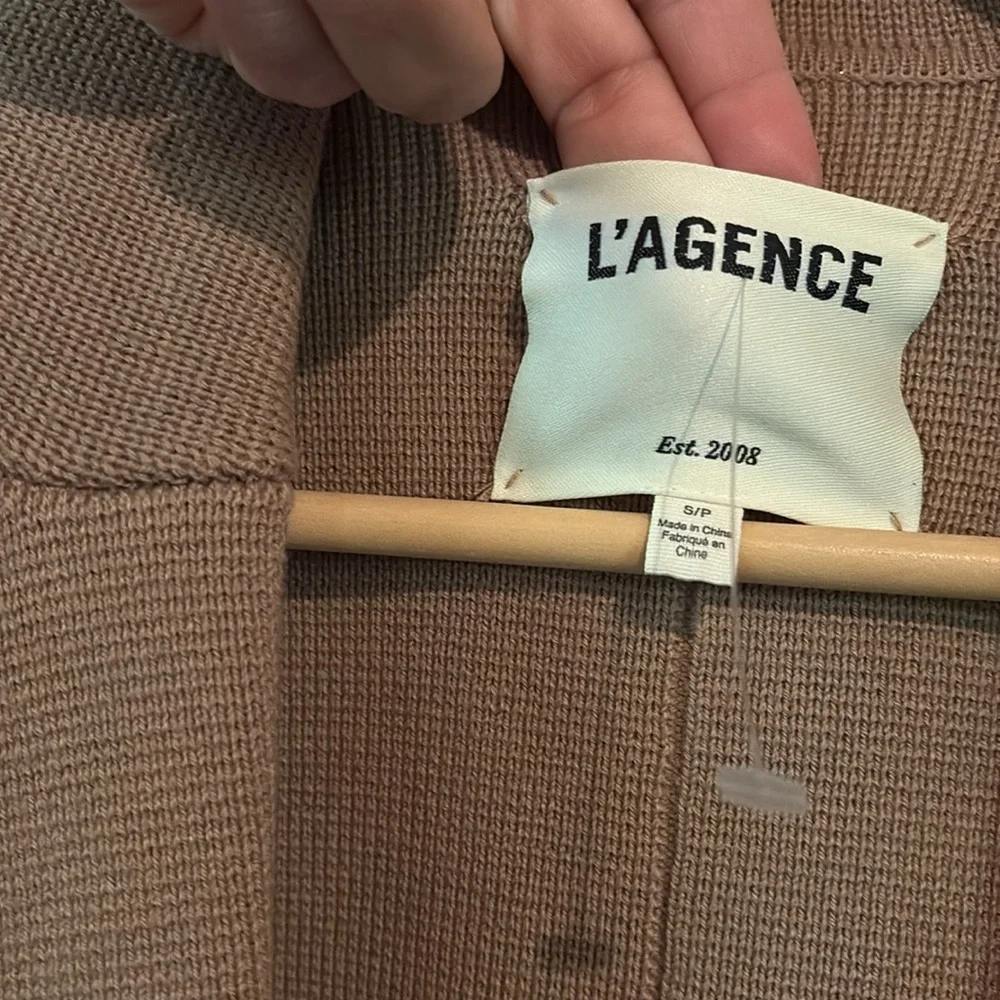L'Agence Sofia Knit Blazer, Small in Gingersnap